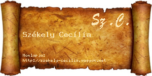 Székely Cecília névjegykártya