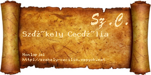 Székely Cecília névjegykártya